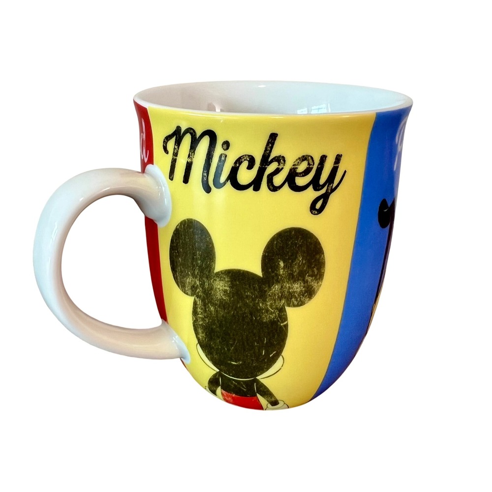 Disney Mickey Mouse 90 Years of Magic Mug Donald Goofy Pluto Multicolor Ceramic